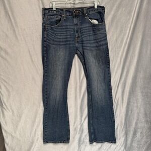 Levi Strauss Signature Jeans Mens 34x30 Blue Medium Wash Bootcut Stretch Denim